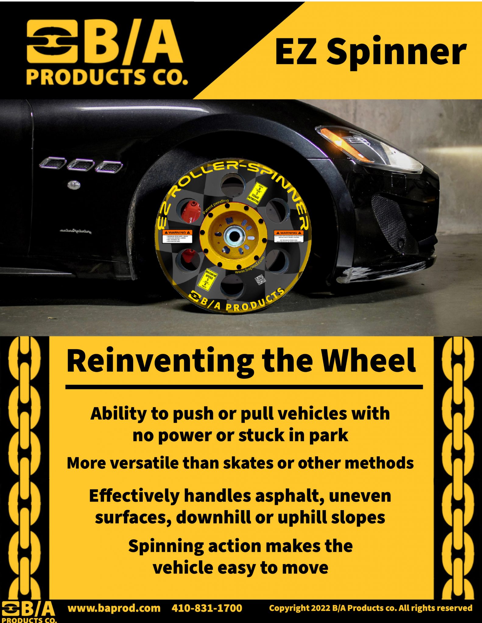 B/A EZ Spinner 4/5 Lug Pattern Tipton Sales & Parts, Inc